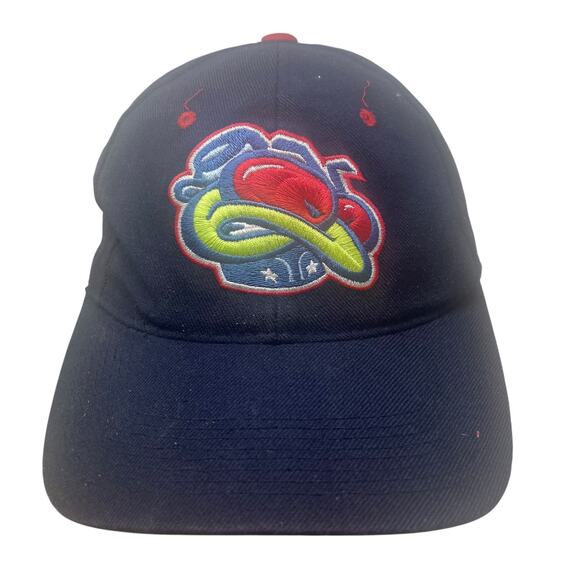 VTG Columbus Blue Jackets Hat Zephyr NHL GRAFX Navy Red Logo Wool Blend - Picture 1 of 12